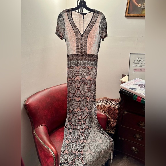 BCBGMAXAZRIA Multicolored Maxidress with Side Slit, XS - Picture 2 of 7